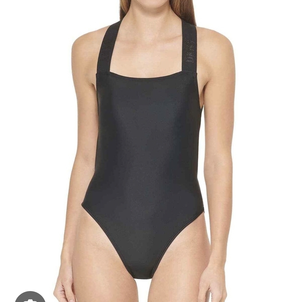 NWT DKNY Classic Black Women's One-Piece Swimsuit Sz Small